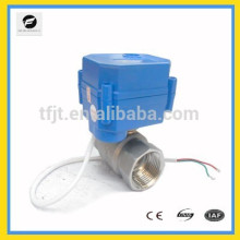 1/2'' DC12V electric ball valve 2 wires(CR04), stainless steel motorized ball valve with manual override